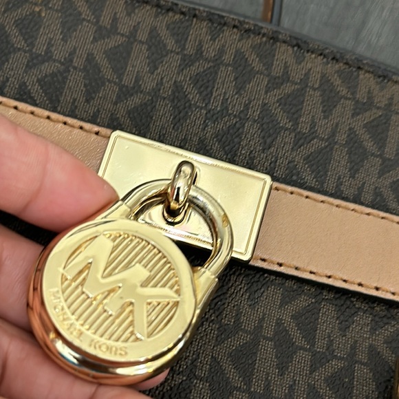 MICHAEL KORS|HAMILTON KORS STUDIO LG EW satchel brown logo - Picture 10 of 15